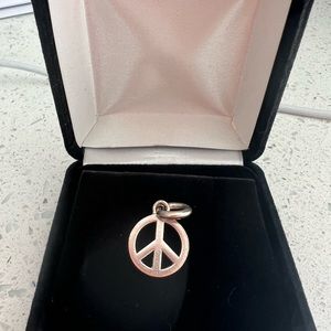 Tiffany & Co silver peace sign charm
